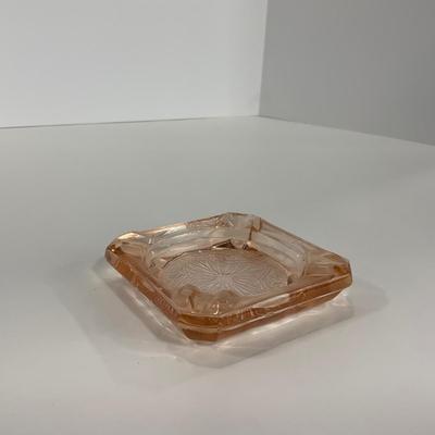 -162- GLASSWARE | MacBeth Evans Star And Rose | Glass Ashtrays