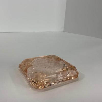 -162- GLASSWARE | MacBeth Evans Star And Rose | Glass Ashtrays