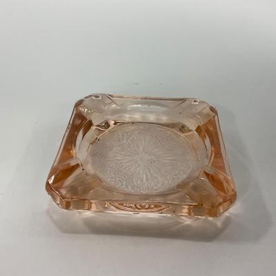-162- GLASSWARE | MacBeth Evans Star And Rose | Glass Ashtrays