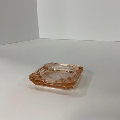 -162- GLASSWARE | MacBeth Evans Star And Rose | Glass Ashtrays