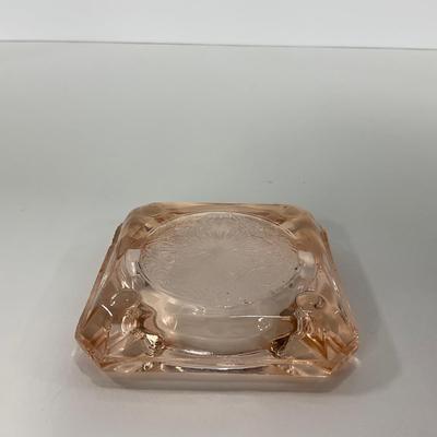 -162- GLASSWARE | MacBeth Evans Star And Rose | Glass Ashtrays