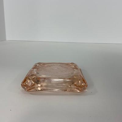 -162- GLASSWARE | MacBeth Evans Star And Rose | Glass Ashtrays