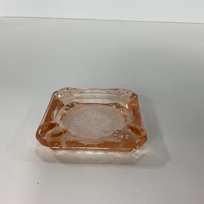 -162- GLASSWARE | MacBeth Evans Star And Rose | Glass Ashtrays