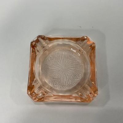 -162- GLASSWARE | MacBeth Evans Star And Rose | Glass Ashtrays