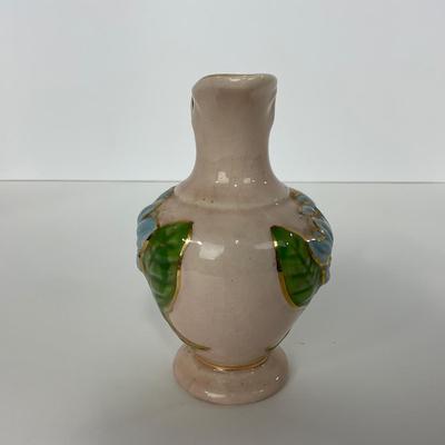 -164- POTTERY | Hull Pottery Floral Vase Gold Inlay