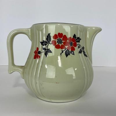 -165- POTTERY | Halls Superior Quality Kitchenware Red Poppy | Pitcher