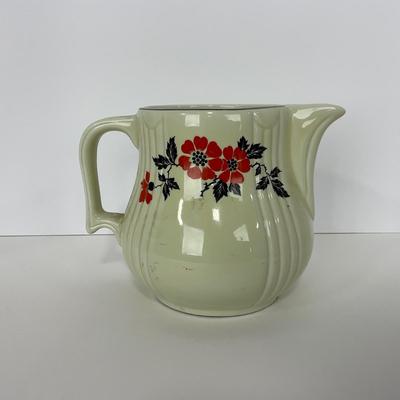 -165- POTTERY | Halls Superior Quality Kitchenware Red Poppy | Pitcher
