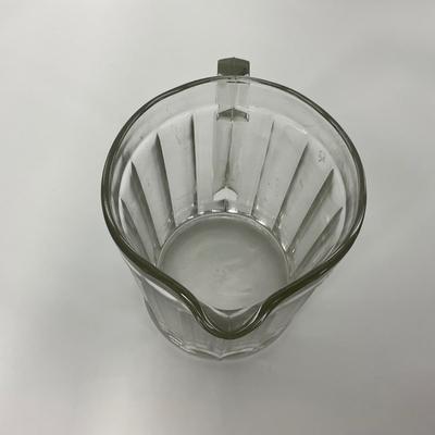 -166- GLASSWARE | Hazel Atlas Glass Heavy Panel Pitcher