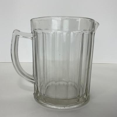 -166- GLASSWARE | Hazel Atlas Glass Heavy Panel Pitcher
