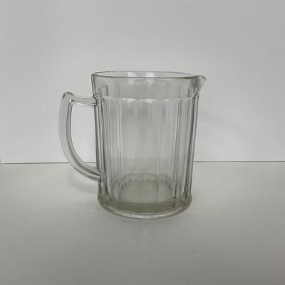 -166- GLASSWARE | Hazel Atlas Glass Heavy Panel Pitcher