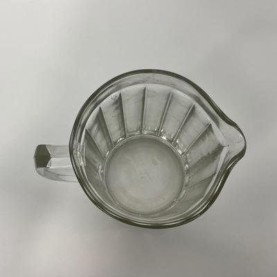 -166- GLASSWARE | Hazel Atlas Glass Heavy Panel Pitcher