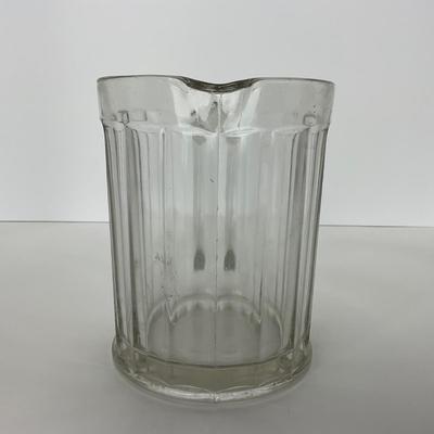 -166- GLASSWARE | Hazel Atlas Glass Heavy Panel Pitcher