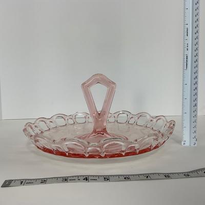 -167- GLASSWARE | Pink Old Colony Hocking Glass Co. | Tray
