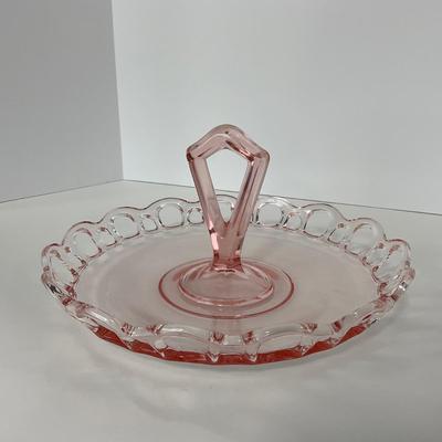 -167- GLASSWARE | Pink Old Colony Hocking Glass Co. | Tray