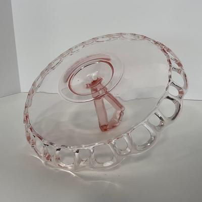 -167- GLASSWARE | Pink Old Colony Hocking Glass Co. | Tray