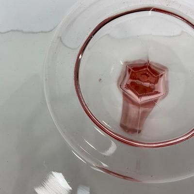 -167- GLASSWARE | Pink Old Colony Hocking Glass Co. | Tray