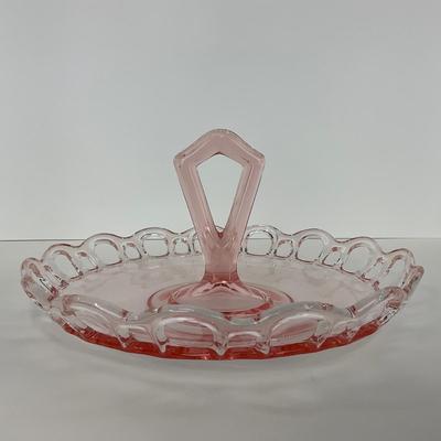 -167- GLASSWARE | Pink Old Colony Hocking Glass Co. | Tray