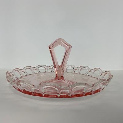 -167- GLASSWARE | Pink Old Colony Hocking Glass Co. | Tray