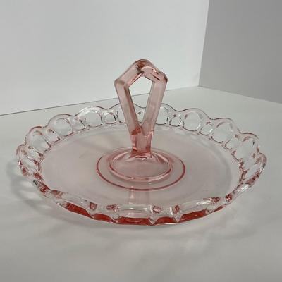 -167- GLASSWARE | Pink Old Colony Hocking Glass Co. | Tray