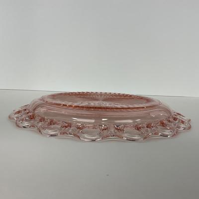-168- GLASSWARE | Pink Old Colony Hocking Glass Co. | Divided Relish