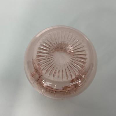 -169- GLASSWARE | Pink Old Colony Hocking Glass Co. | Cookie Jar Rose Bowl & Dish