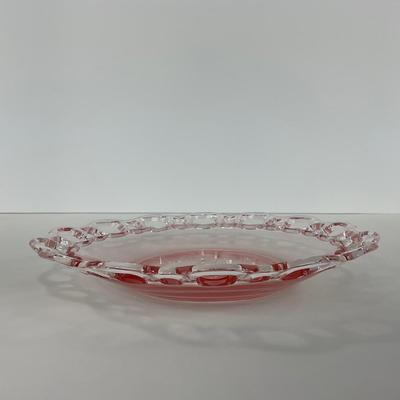 -169- GLASSWARE | Pink Old Colony Hocking Glass Co. | Cookie Jar Rose Bowl & Dish