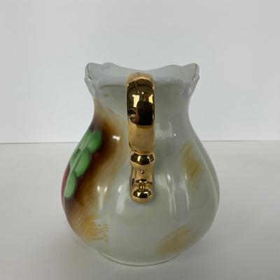 -170- POTTERY | Japan Fruits Decorative Pitcher & Bowl