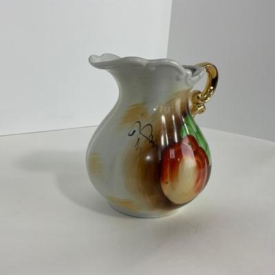 -170- POTTERY | Japan Fruits Decorative Pitcher & Bowl