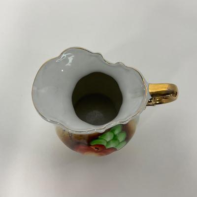 -170- POTTERY | Japan Fruits Decorative Pitcher & Bowl