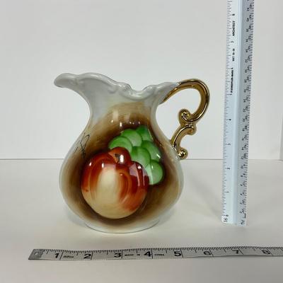 -170- POTTERY | Japan Fruits Decorative Pitcher & Bowl