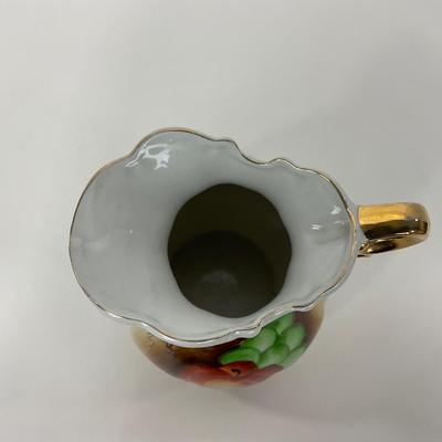 -170- POTTERY | Japan Fruits Decorative Pitcher & Bowl