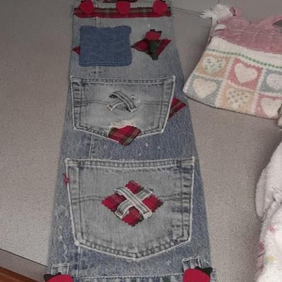 Kitchen Towels, hot pads, and a denim Sack organizer