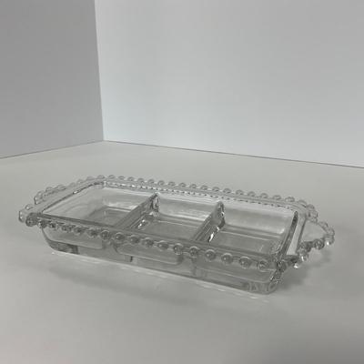 -171- GLASSWARE | Candlewick Imperial Glass Co. | Relish Dish & Spoon