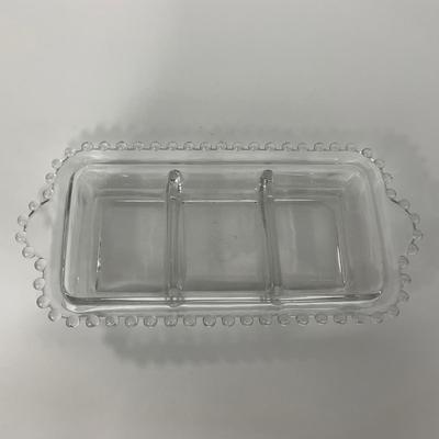 -171- GLASSWARE | Candlewick Imperial Glass Co. | Relish Dish & Spoon