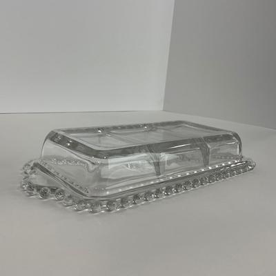 -171- GLASSWARE | Candlewick Imperial Glass Co. | Relish Dish & Spoon