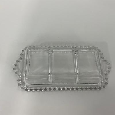 -171- GLASSWARE | Candlewick Imperial Glass Co. | Relish Dish & Spoon