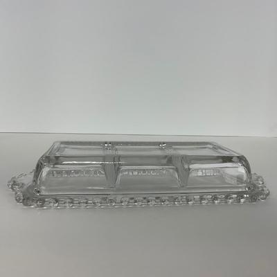 -171- GLASSWARE | Candlewick Imperial Glass Co. | Relish Dish & Spoon
