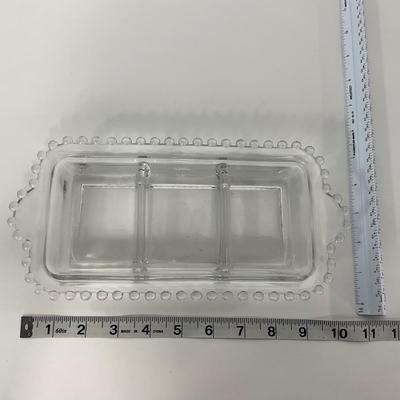 -171- GLASSWARE | Candlewick Imperial Glass Co. | Relish Dish & Spoon