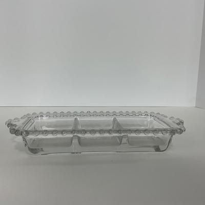 -171- GLASSWARE | Candlewick Imperial Glass Co. | Relish Dish & Spoon