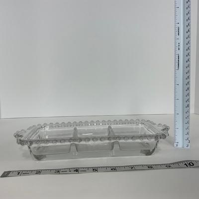 -171- GLASSWARE | Candlewick Imperial Glass Co. | Relish Dish & Spoon