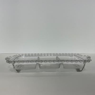 -171- GLASSWARE | Candlewick Imperial Glass Co. | Relish Dish & Spoon