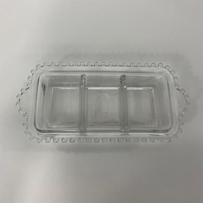 -171- GLASSWARE | Candlewick Imperial Glass Co. | Relish Dish & Spoon