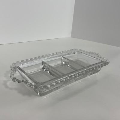-171- GLASSWARE | Candlewick Imperial Glass Co. | Relish Dish & Spoon
