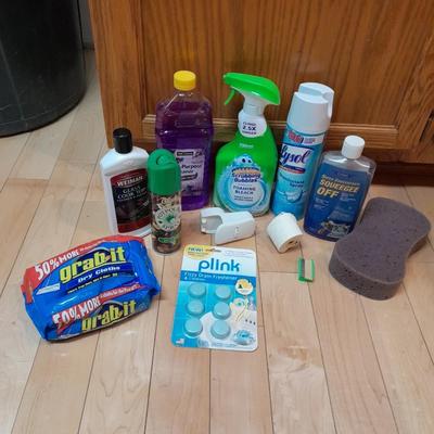 Cleaning supplies Bottles are all full to near full