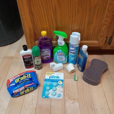Cleaning supplies Bottles are all full to near full