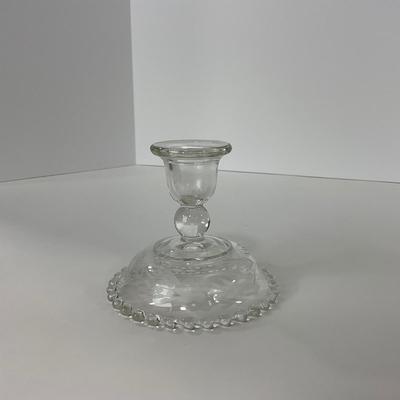 -172- GLASSWARE | Candlewick Imperial Glass Co. | Etched Candlesticks