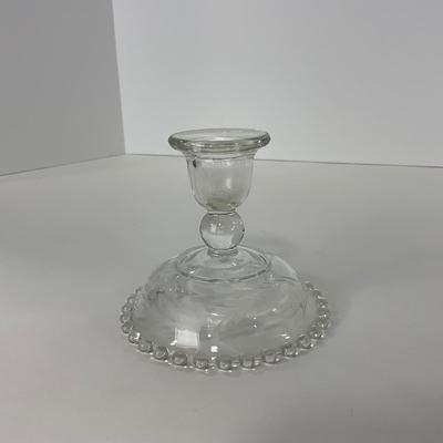 -172- GLASSWARE | Candlewick Imperial Glass Co. | Etched Candlesticks