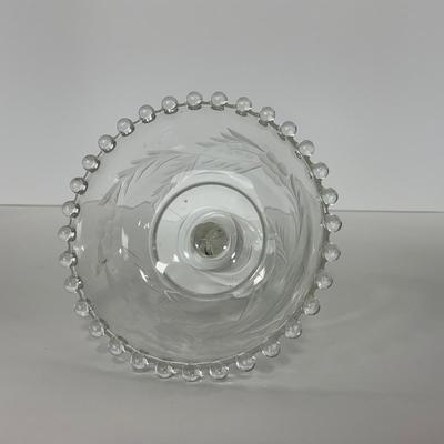 -172- GLASSWARE | Candlewick Imperial Glass Co. | Etched Candlesticks
