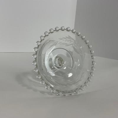 -172- GLASSWARE | Candlewick Imperial Glass Co. | Etched Candlesticks