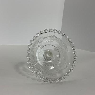 -172- GLASSWARE | Candlewick Imperial Glass Co. | Etched Candlesticks